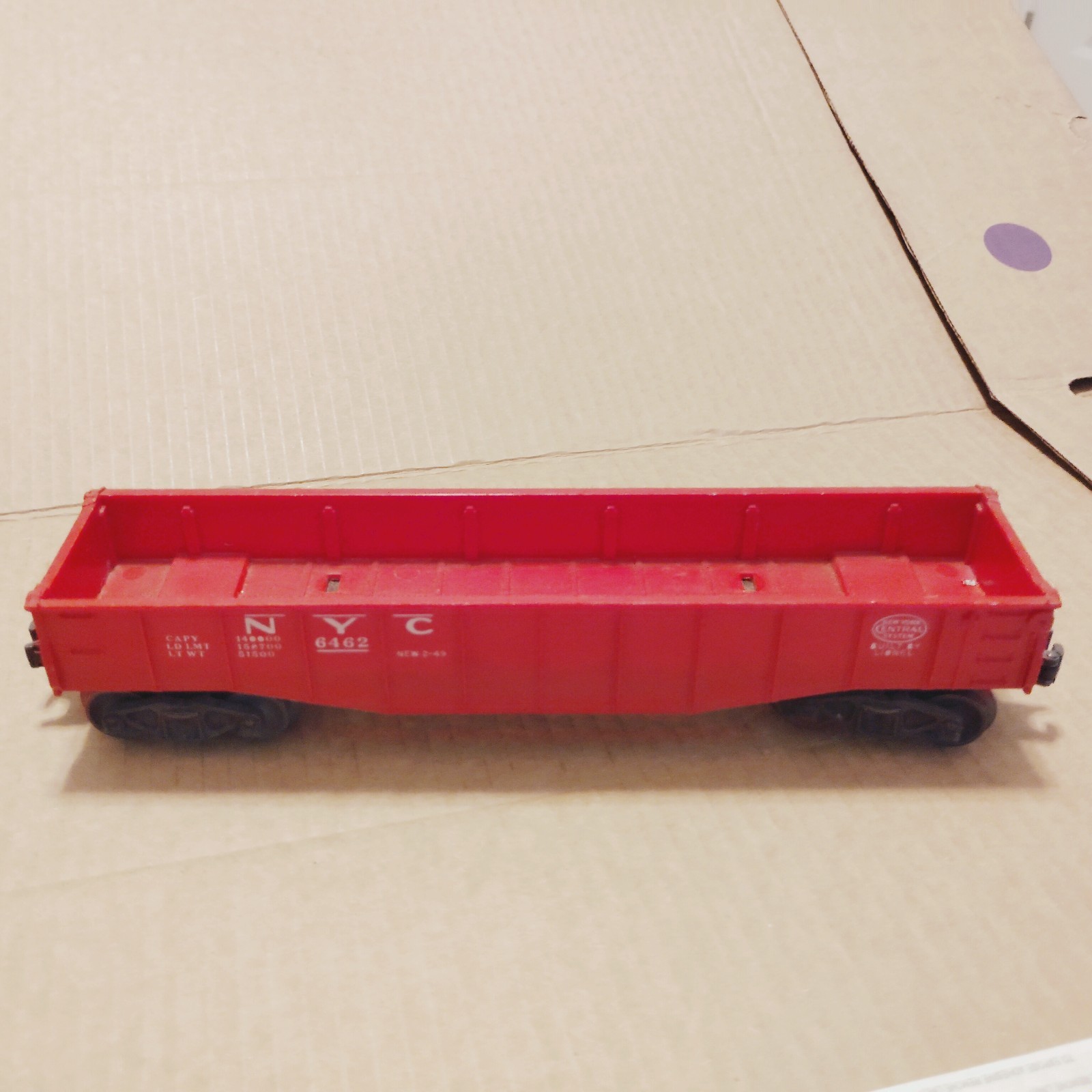 Vintage Lionel O Scale Lot (3) Cars- 6017-6112-6452 Very Good Condition