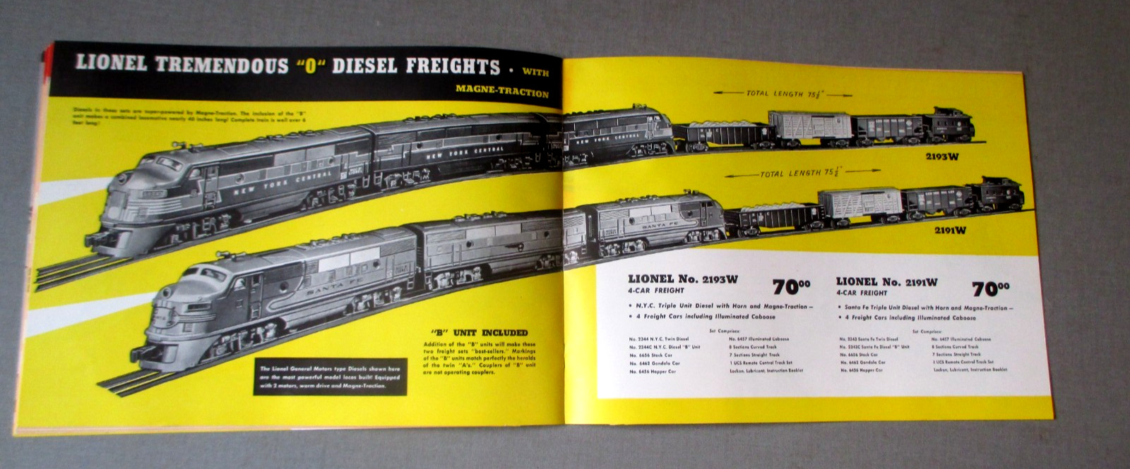 1952- LIONEL TRAINS- DEALER ADVANCE SALES NEW MODELS CATALOG- EXC- O- GAUGE LOCO
