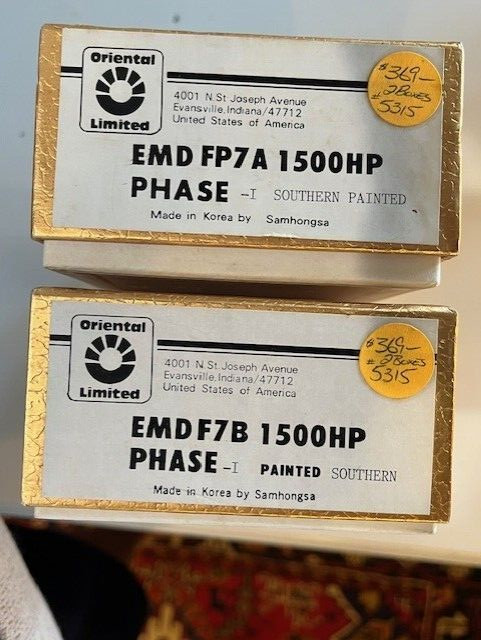 HO Brass Model – Oriental SOU Southern FP7a+F7b Phase II Diesel F/P Green