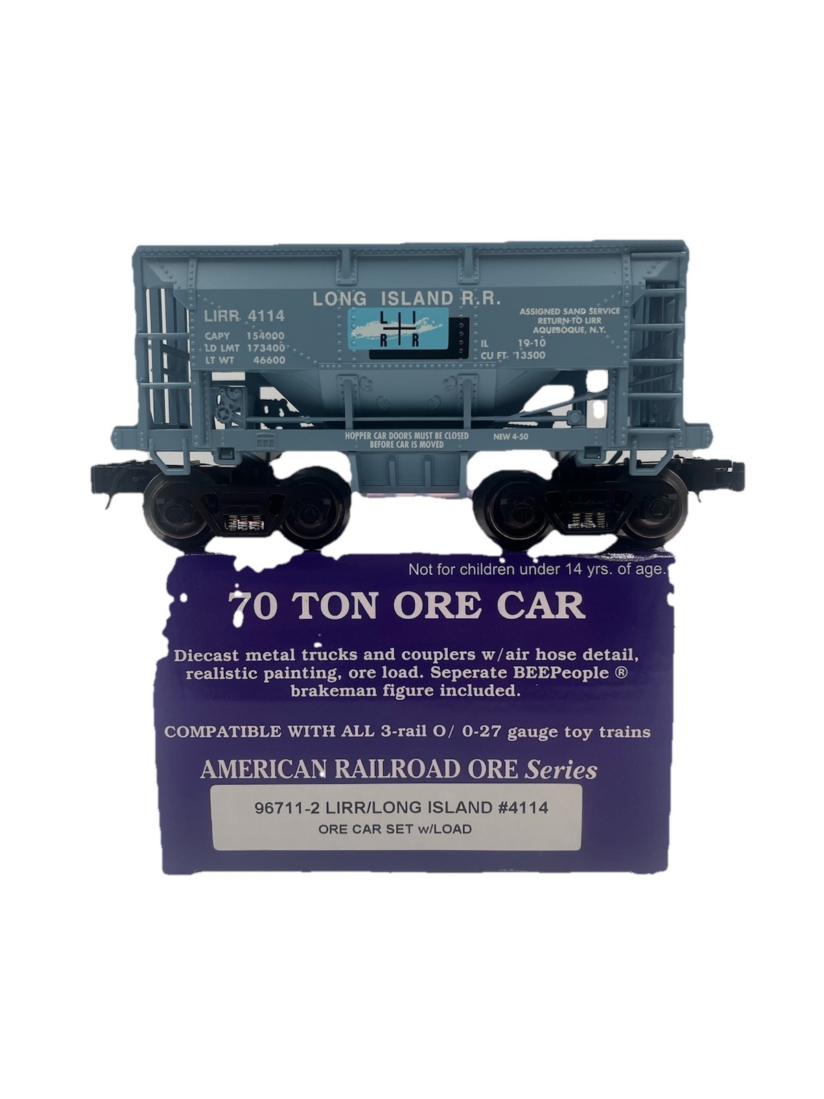 O Gauge American Railroad Legends 96711-2 Long Island Ore Car With Load 4114