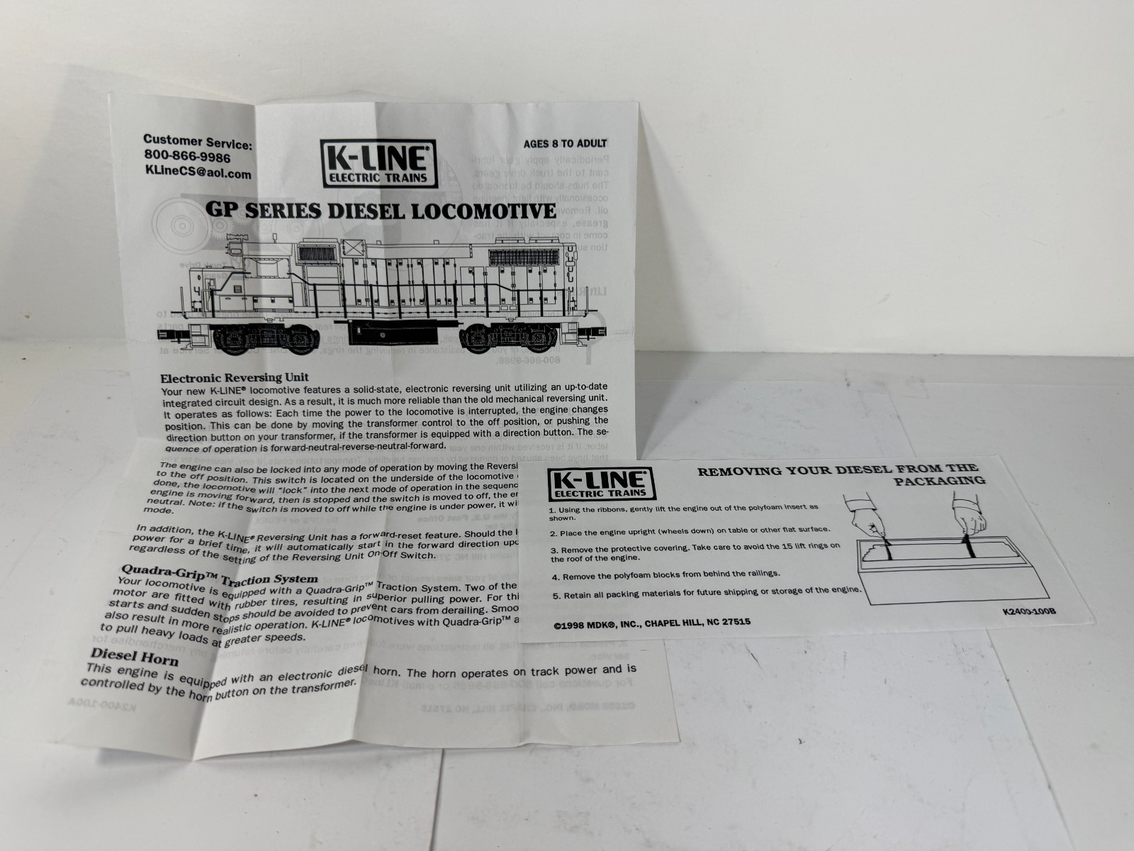 K-Line BNSF GP38-2 Diesel Engine K2411-2099 O Gauge Locomotive w/ Box & Manual
