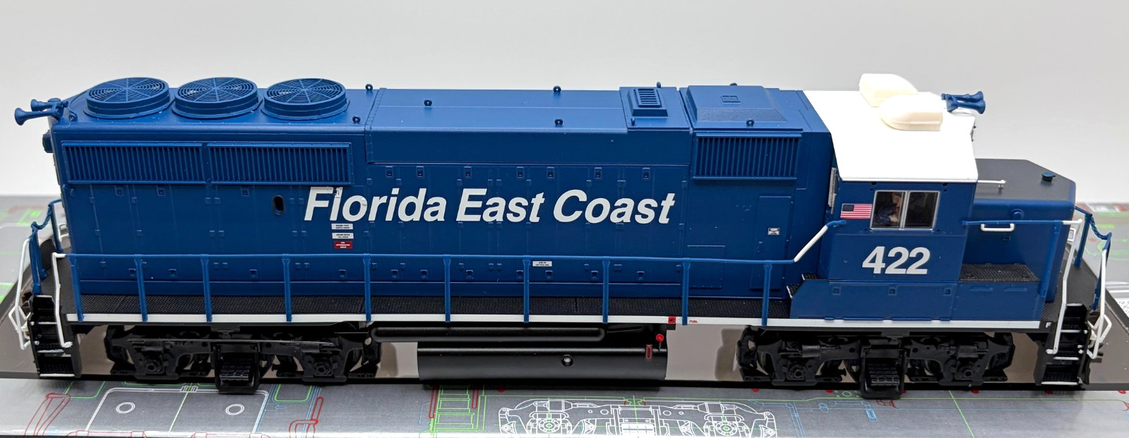 HO ATLAS 10001854 SILVER GP40-2 FLORIDA EAST COAST FEC # 422 DCC READY PHASE 2C