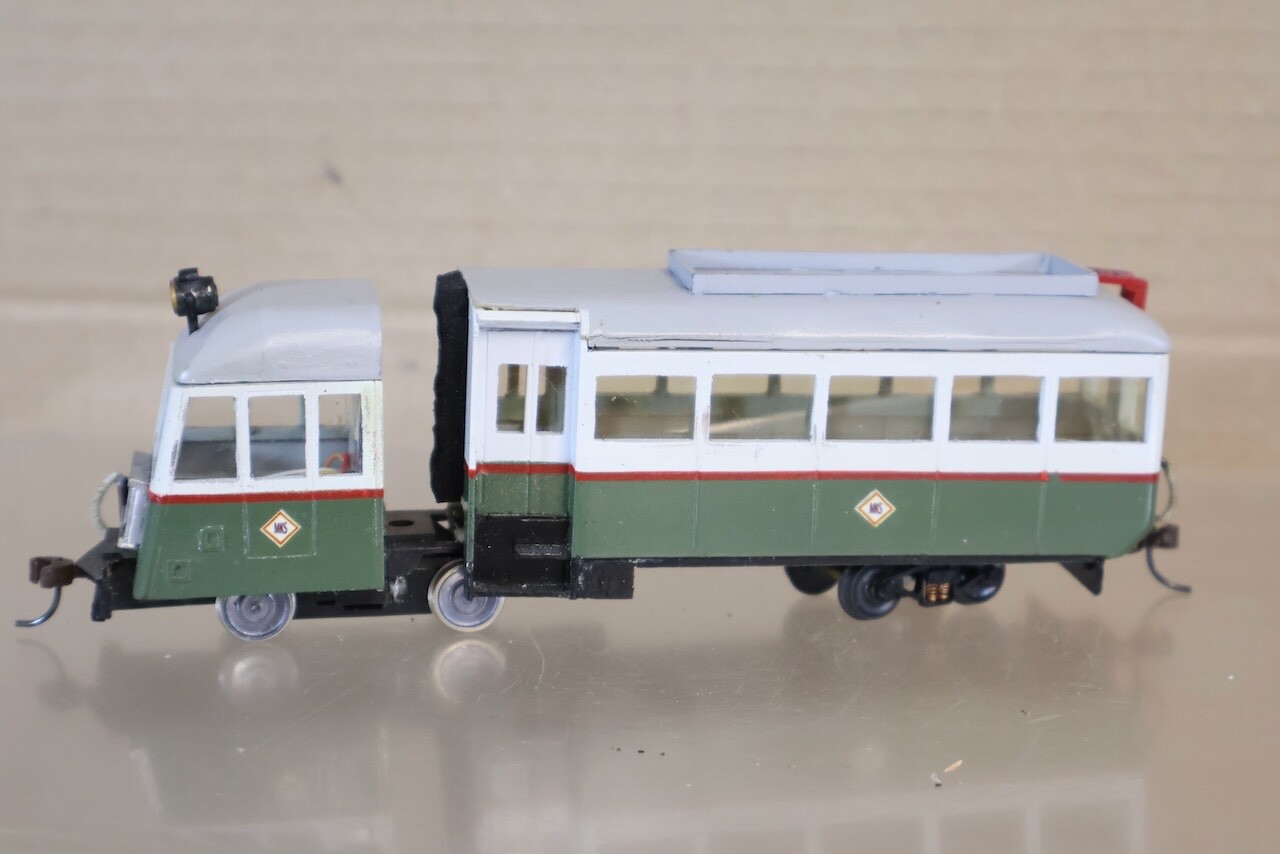 KIT SCRATCH BUILT O-16.5 NARROW GAUGE MKS ARTICULATED RAILCAR BUS LOCO om