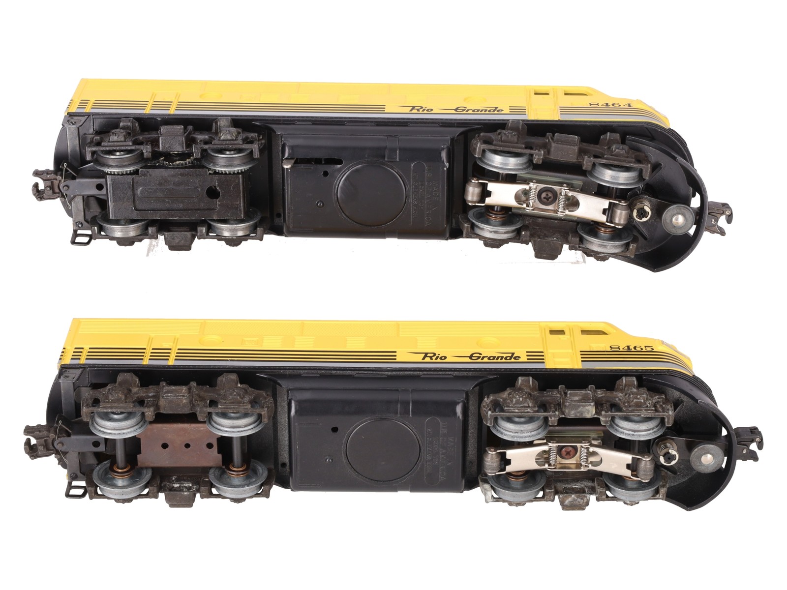 Lionel 6-8464 & 6-8465 O Gauge Rio Grande F3 AA Powered Diesel Locomotive Set EX