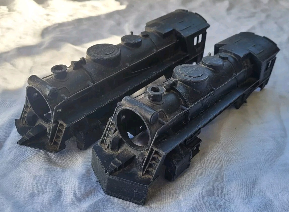 Vintage Marx 1950’s Diecast Steam Locomotive 666 Junkyard Body Lot Of 2