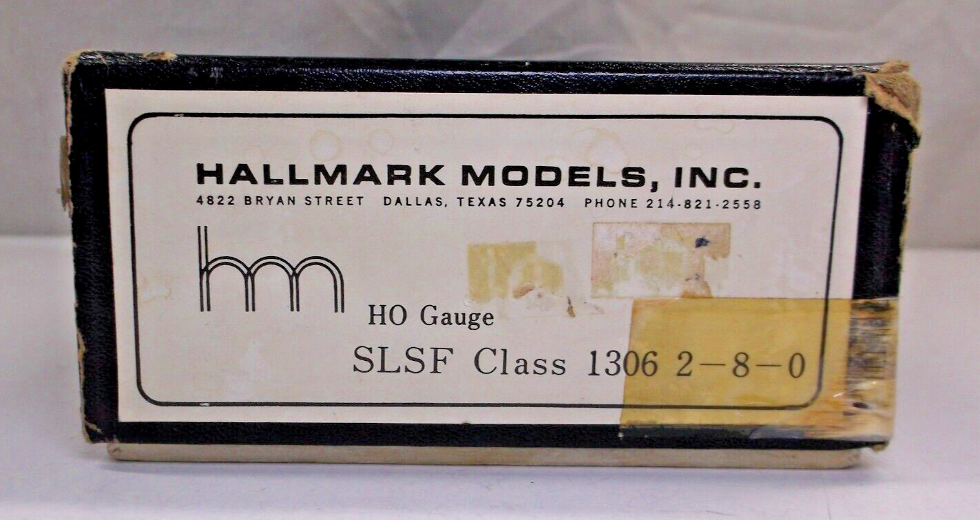 HO Hallmark brass SLSF class 1306 2-8-0 steam engine in original box (lot BB475)