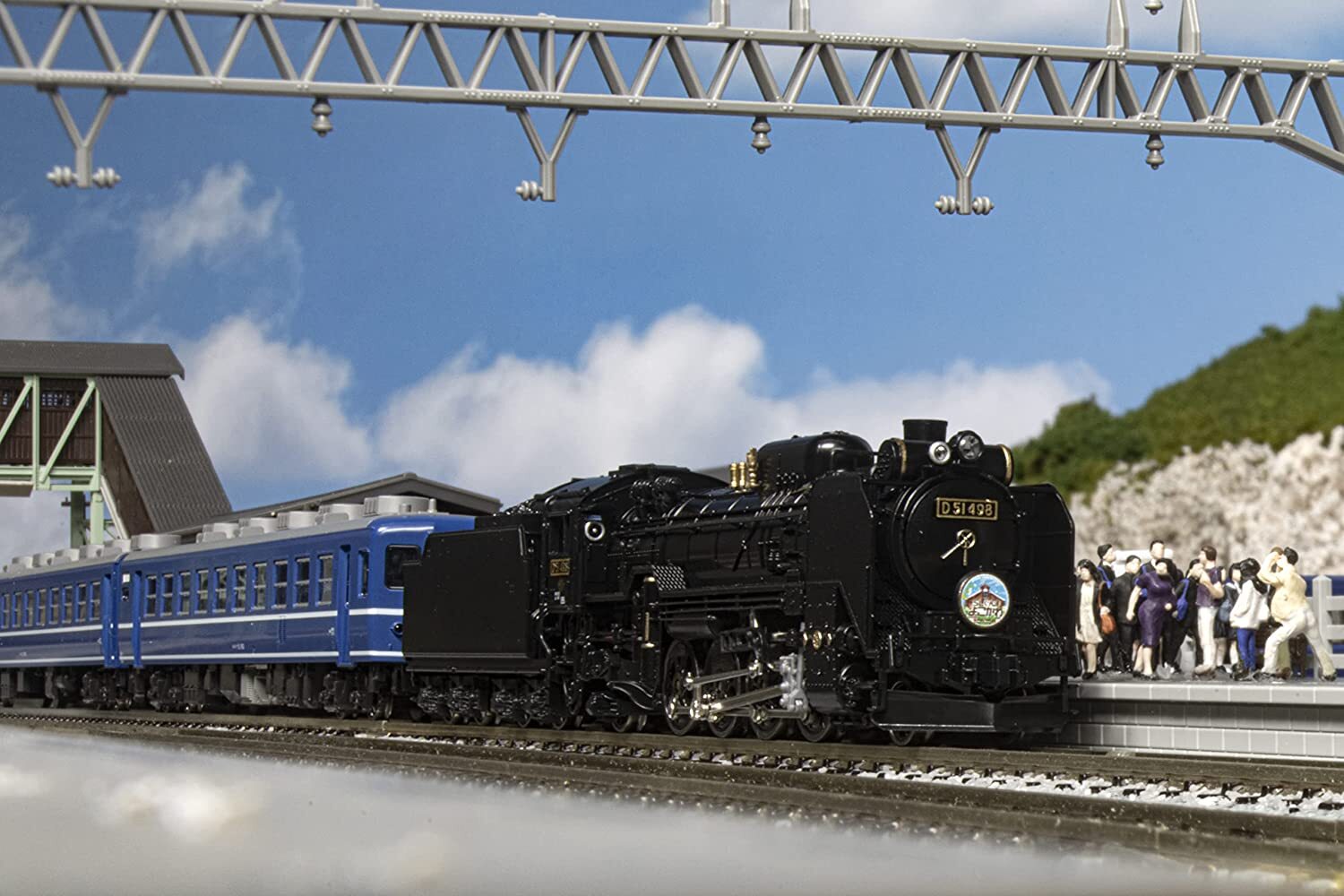 KATO 2016-A N Gauge Steam Locomotive D51 498 equipped auxiliary light Black F/S