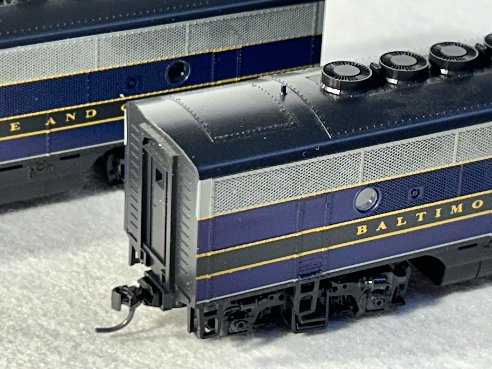 Regal Stewart/KATO B &O F-3 A/B/A Phase 2 Set, A’s Powered, B Unpowered HO