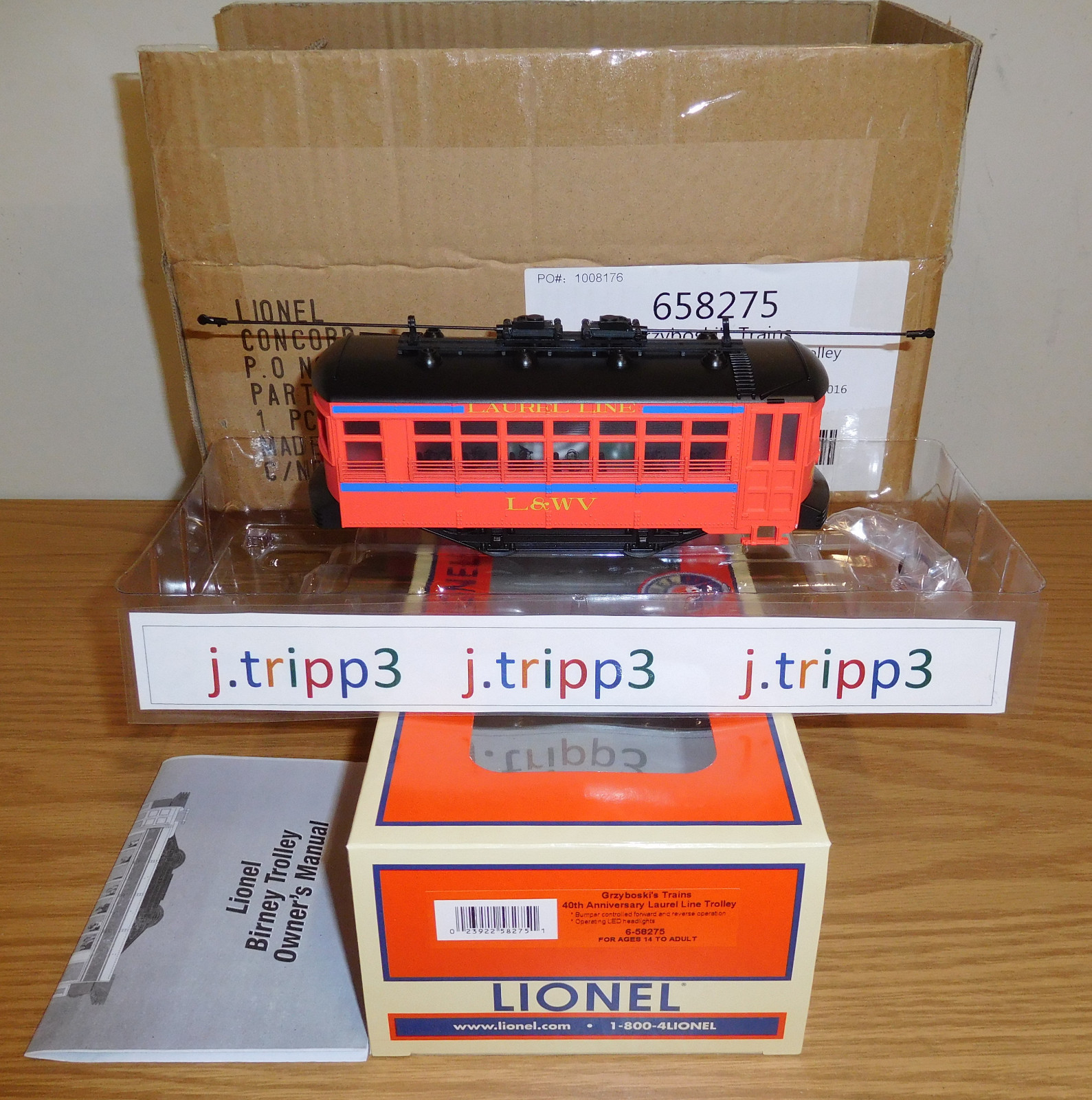 Lionel 58275 Laurel Line L&WV Lackawanna Wyoming Trolley O Gauge Train Motorized
