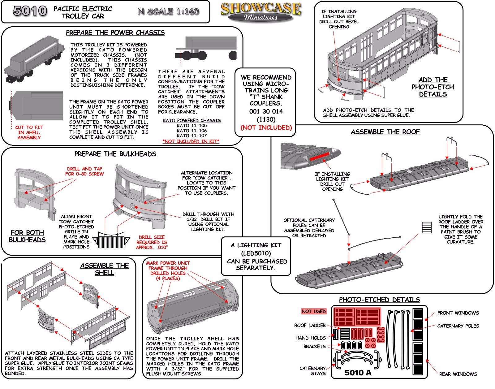 N Scale Pacific Electric “The Hollywood Car” Kit by Showcase Miniatures (5010)