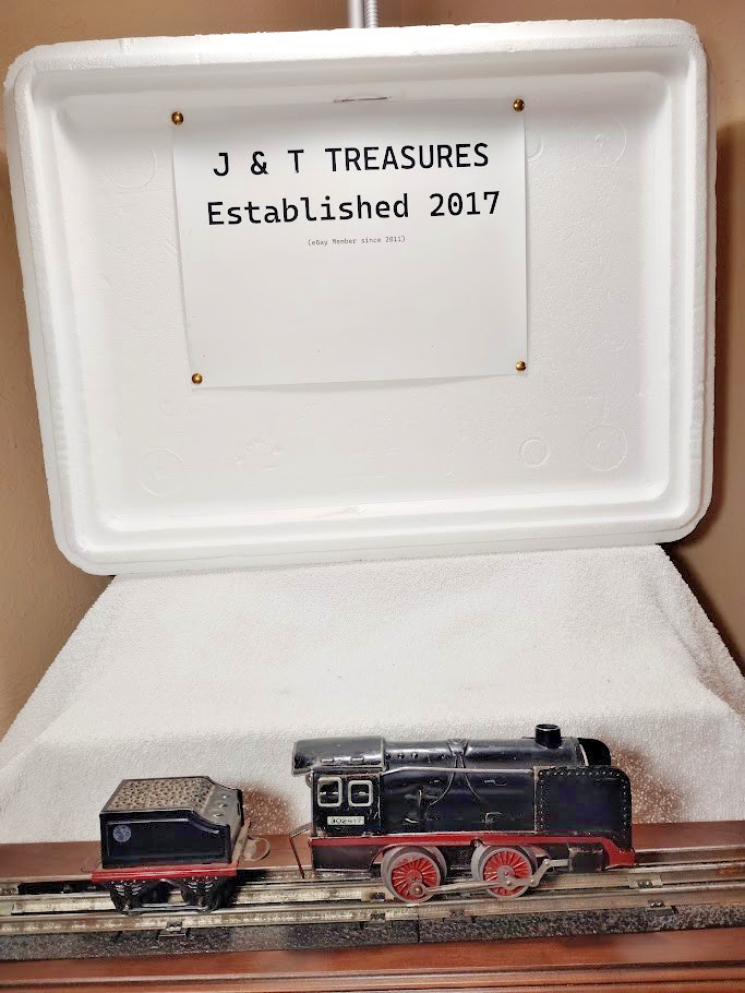 Distler O Gauge US-Zone Germany #302417 Clockwork Wind-up Locomotive & Tender