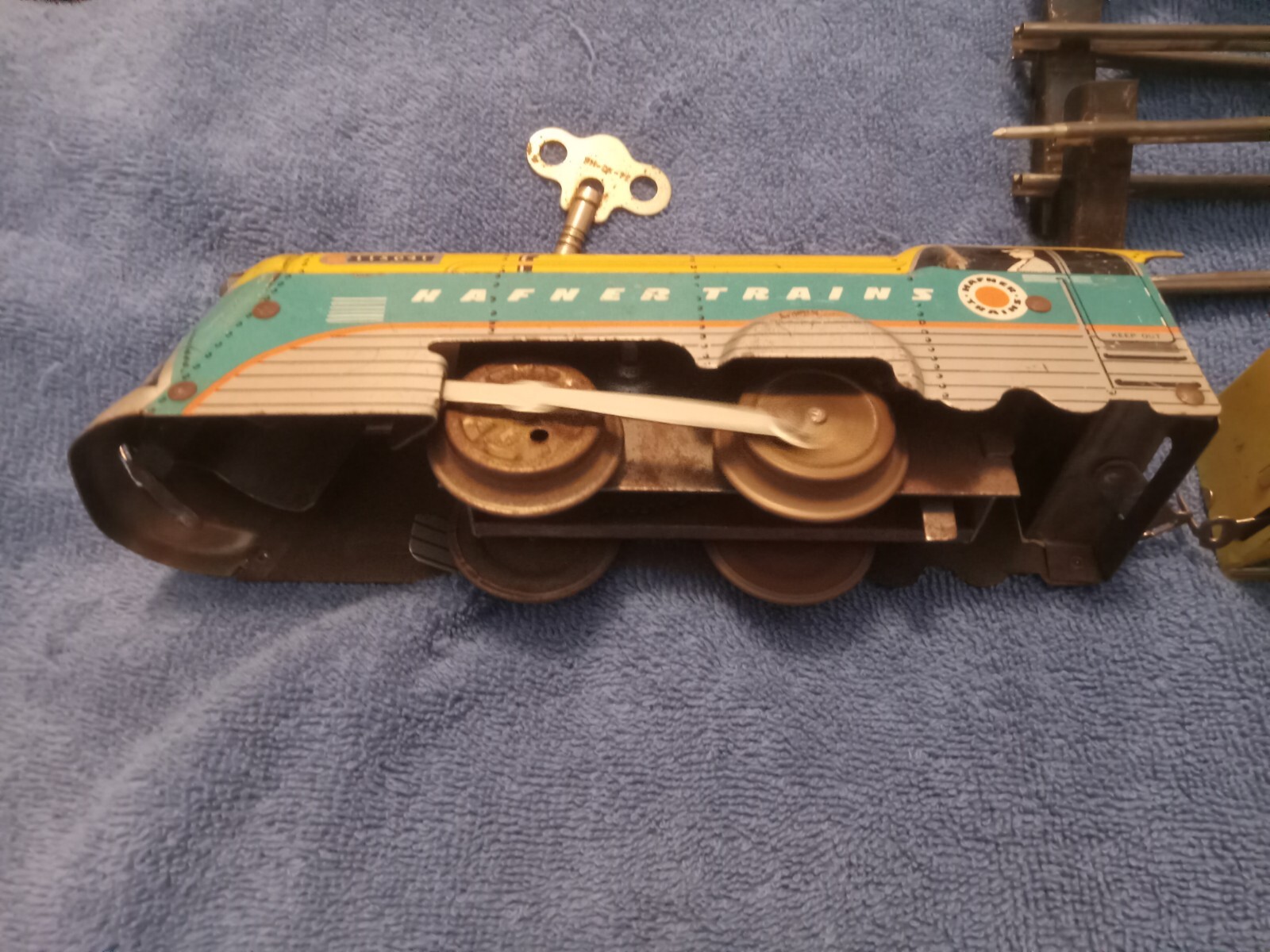 VTG 50s Hafner Tin Toy Train Set 115041 – Working with Track And Box