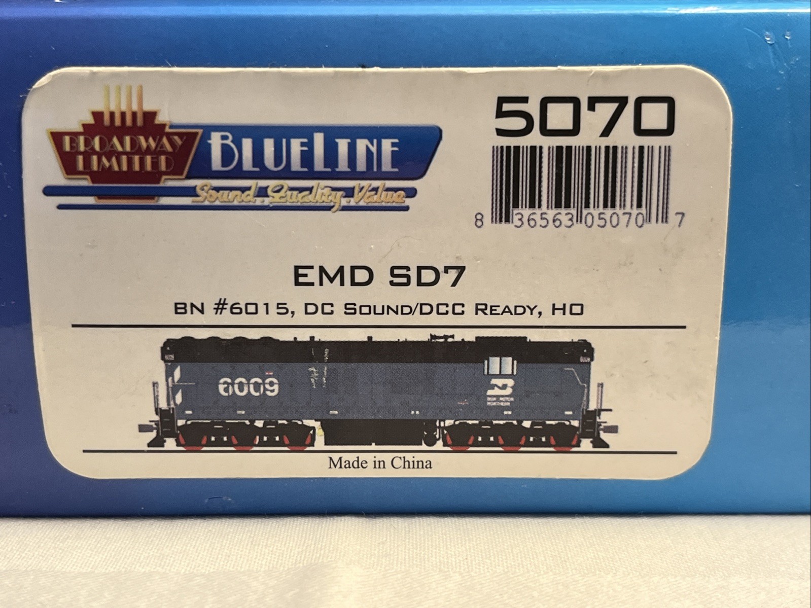 HO Scale Broadway Limited Burlington Northern SD7 6015 DC/Sound/DCC READY TESTED