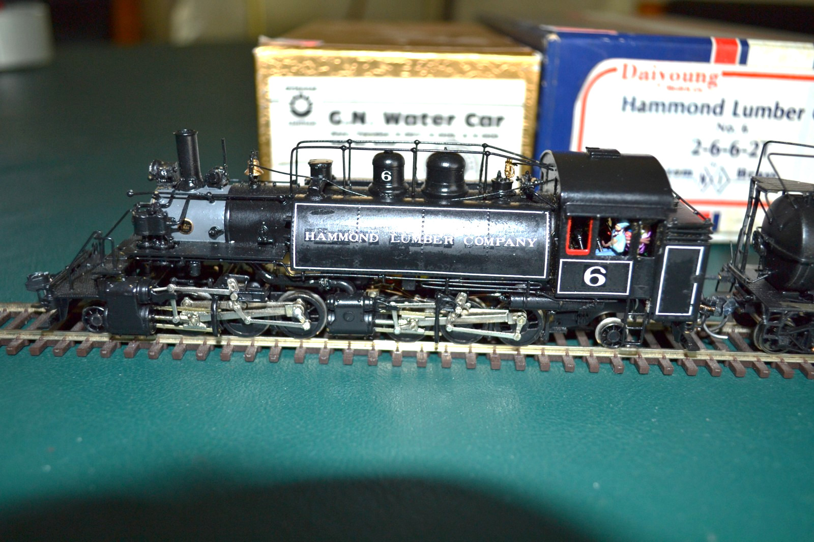 Custom NJ Brass HO Hammond Lumber Co #6 2-6-6-2T w/Water Car-DCC Sound & Lights