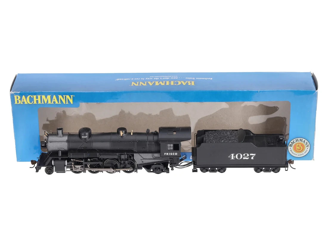BACHMANN 54405 HO SCALE Frisco #4027 2-8-2 Light Steam Loco w/ Med Tender DC