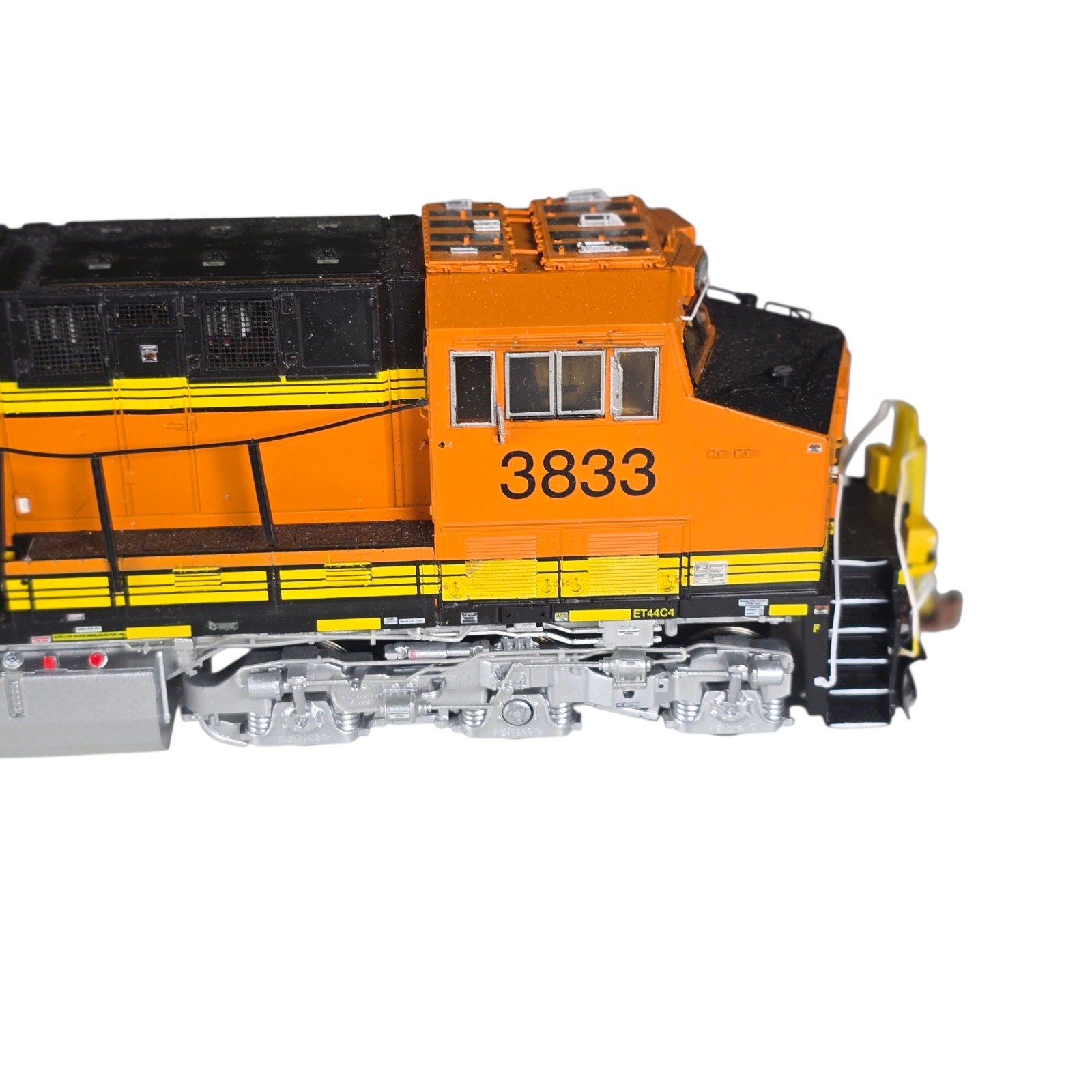 BNSF 3833 ET44C4 Diesel Locomotive Model Train Engine BNSF Orange Black