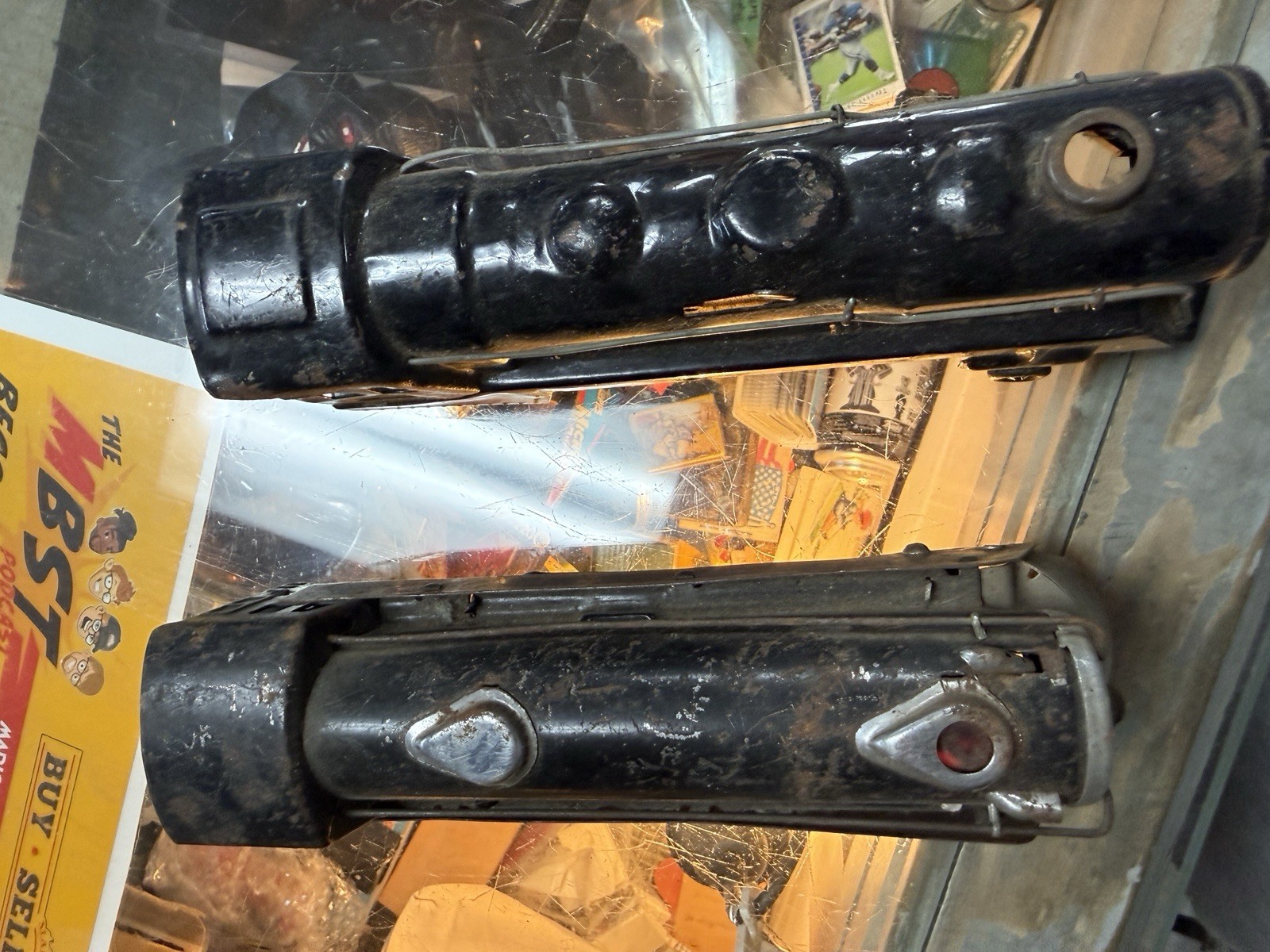 2x 1950’s 1940s Marx Black Locomotive O Gauge – Vintage Engine Train