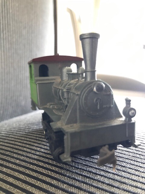 Playart HO Scale 0-4-0 Steam Engine #4 H-602 Green Brown Metal-Silver
