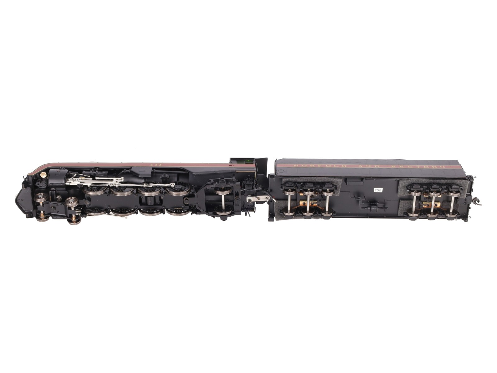 3rd Rail O 2-Rail Brass N&W K-2A 4-8-2 Steam Locomotive & Tender #137 EX/Box