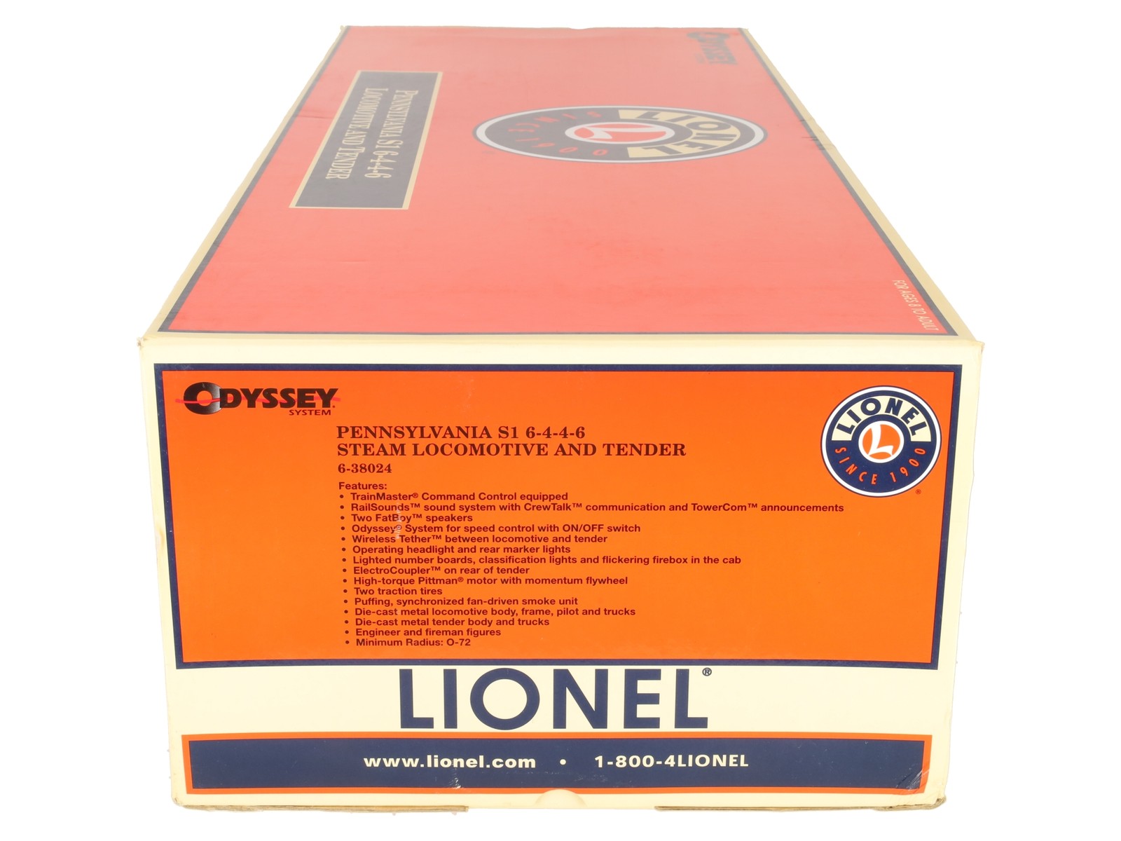 Lionel 6-38024 O Pennsylvania S1 6-4-4-6 Steam Loco & Tender #6100 w/Odyssey LN