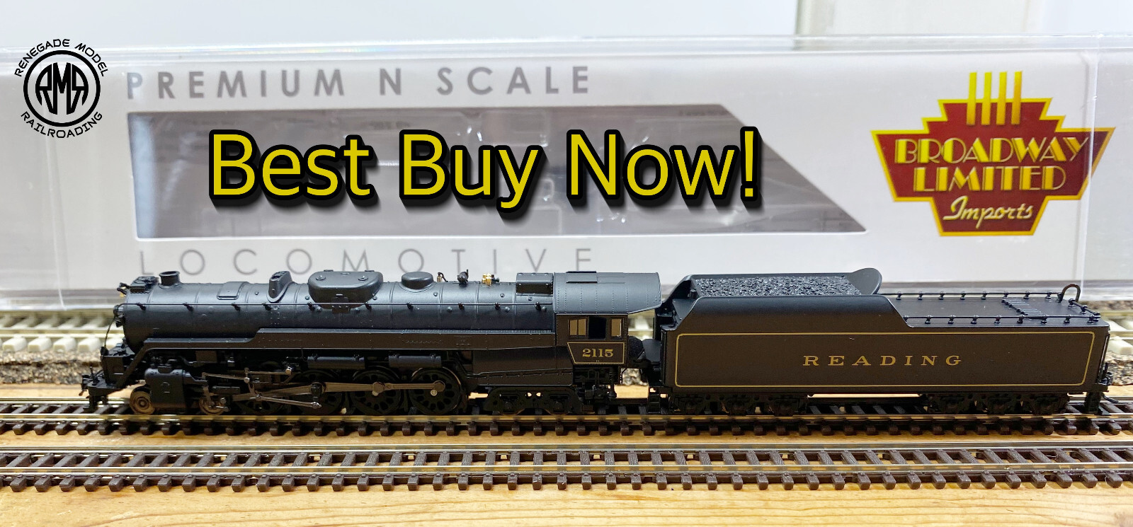 Broadway Limited 7400 Reading T1 4-8-4 #2101 Paragon 4 Sound DC DCC Smoke N