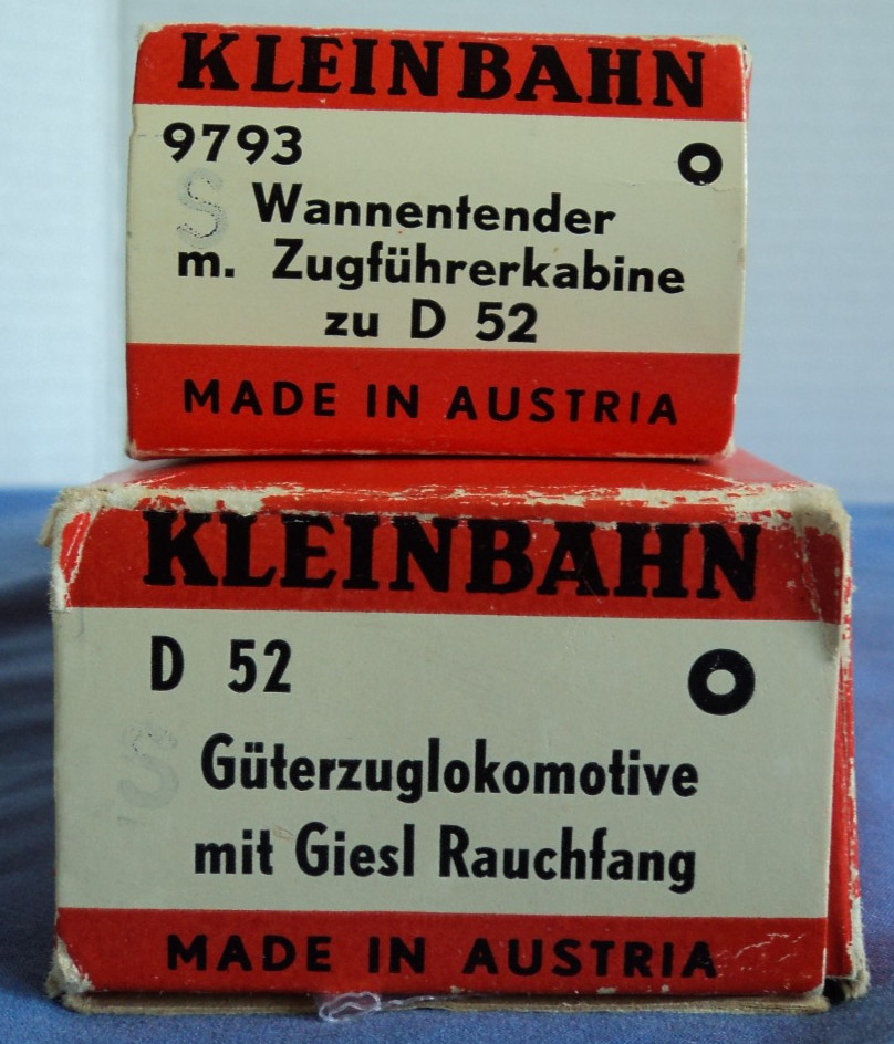 HO Scale Kleinbahn D52 Steam Locomotive with Tender in OB