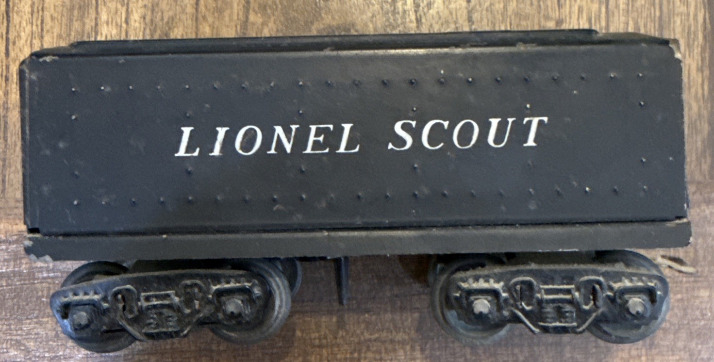 Postwar Lionel 1001T O Gauge Lionel Scout Tender Metal Tin Plate Black