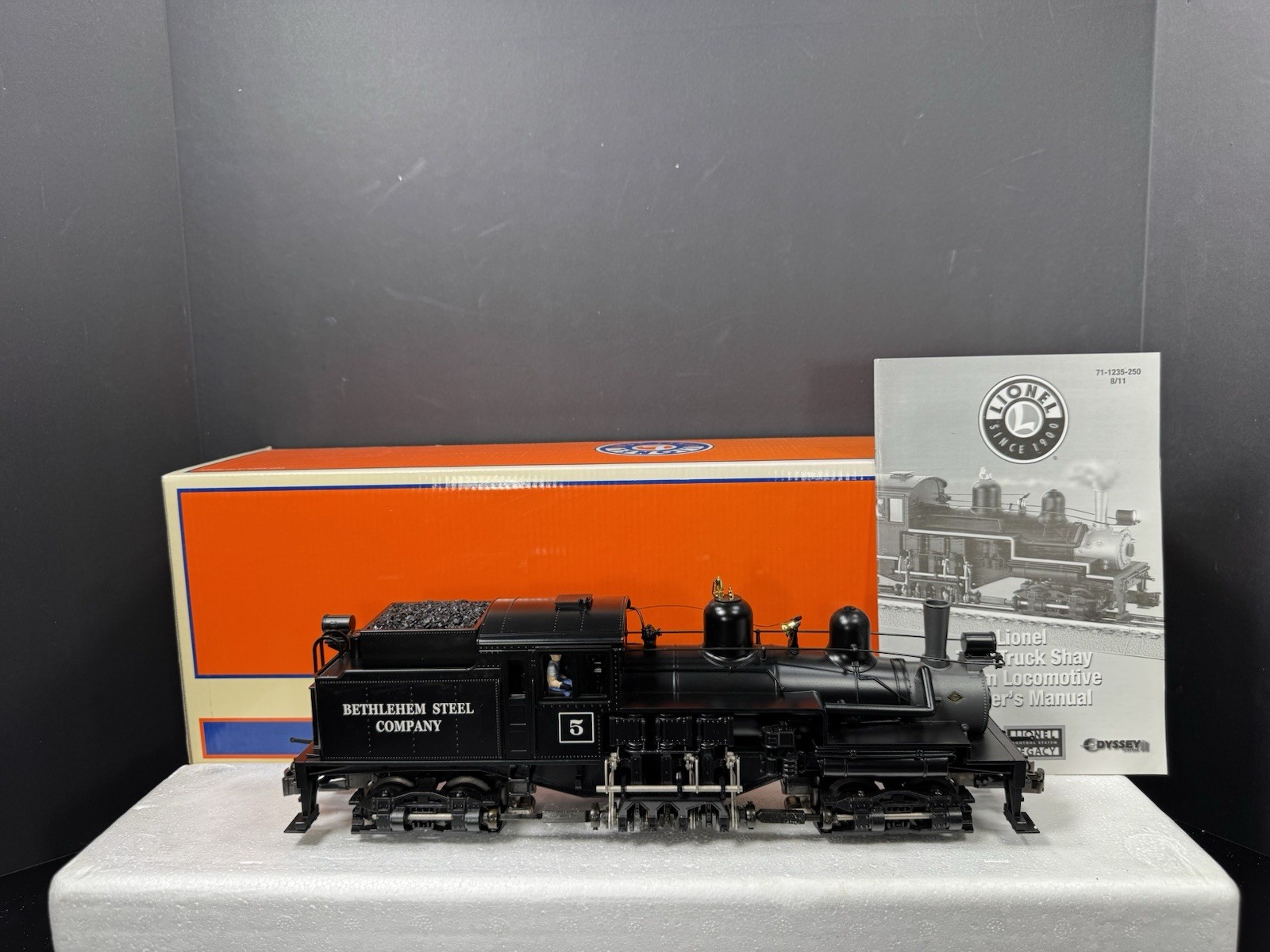 Lionel LEGACY 6-11369 Bethlehem Steel two-truck Shay steam engine #5 EX