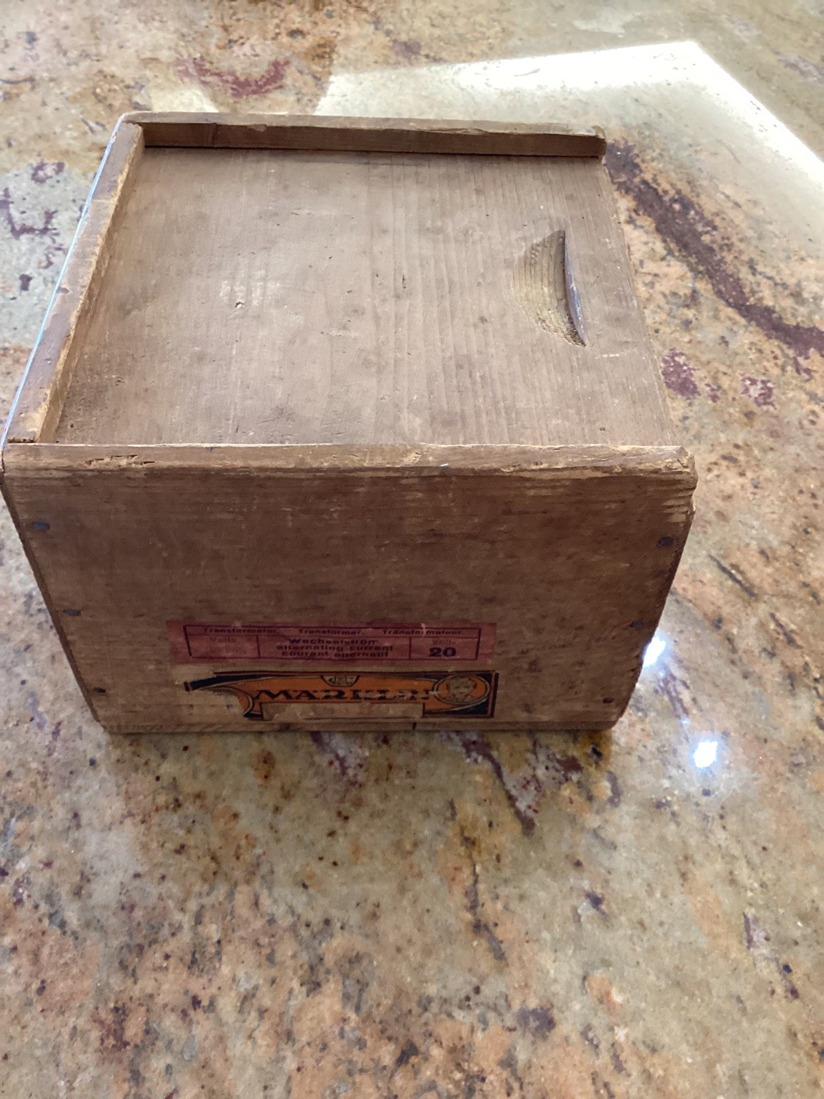 Marklin Prewar railroad set (transformer, crate, tracks, bumpers)