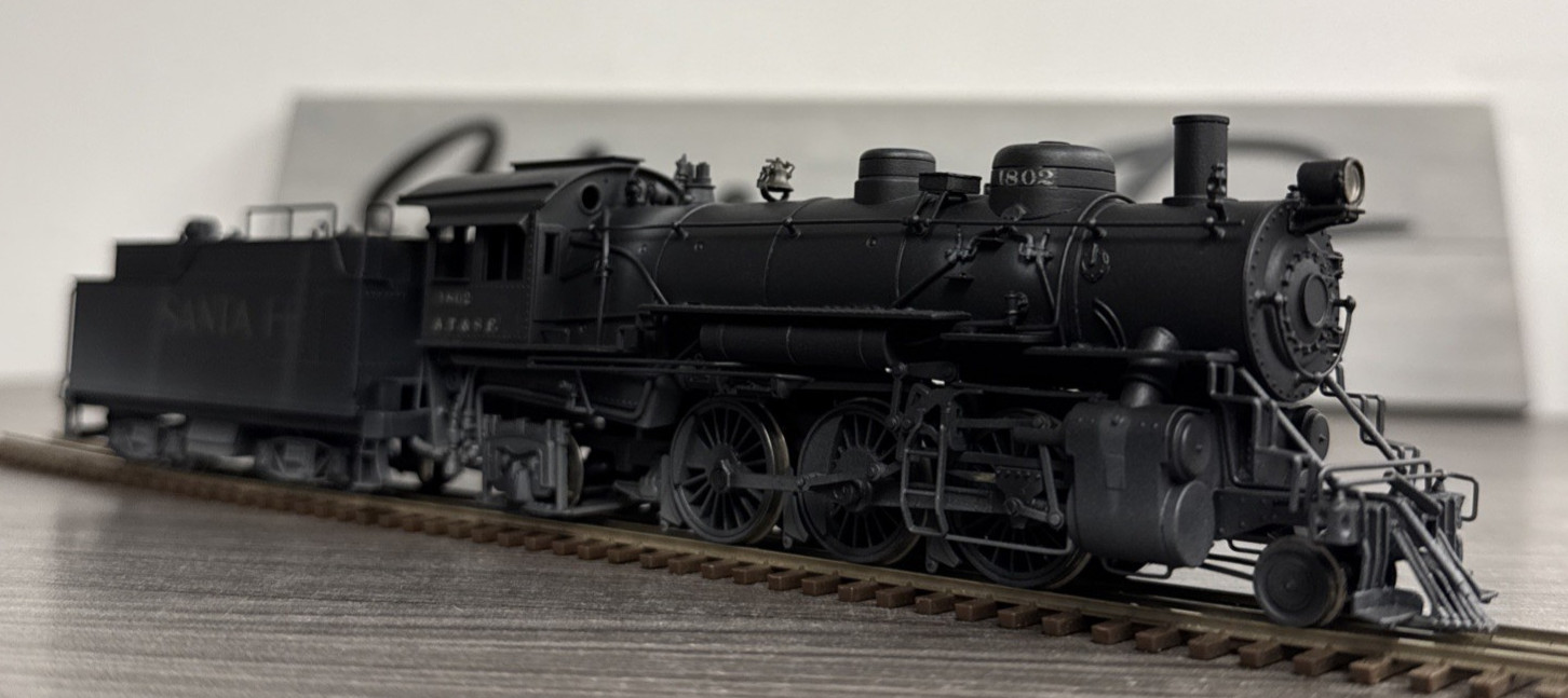 Balboa Scale Models HO Brass Prairie AT&SF 2-6-2 #1802 – Custom Painted & Used!