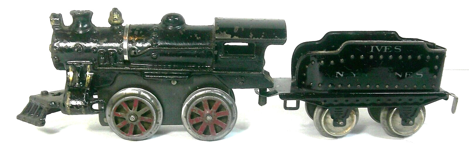Ives #1 Cast Iron 0-4-0 Mechanical Wind-Up Steam Locomotive w/#11 Tender