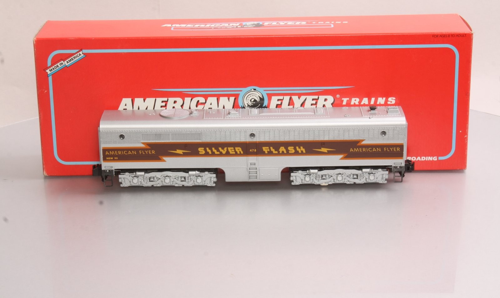 American Flyer 6-48127 S Silver Flash Non Powered Alco B Unit with Horn #478 LN