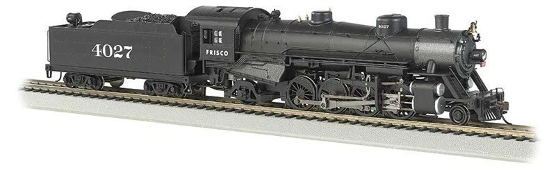 BACHMANN 54405 HO SCALE Frisco #4027 2-8-2 Light Steam Loco w/ Med Tender DC