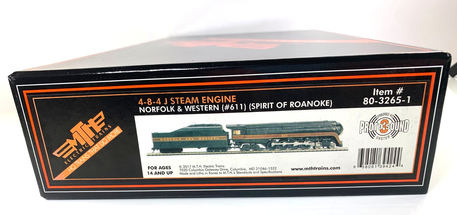 HO MTH 80-3265-1 Norfolk & Western J Steam Locomotive #611 – Protosound 3.0