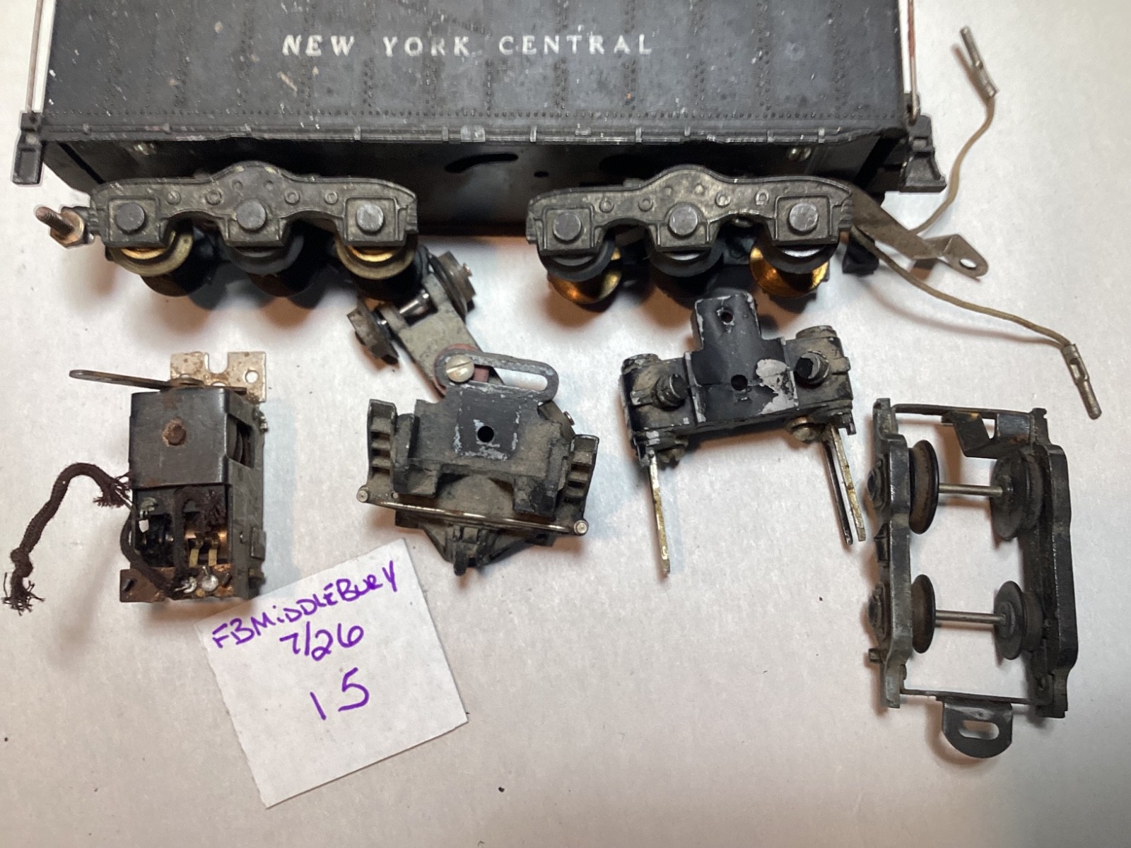 Vintage American Flyer S gauge #320 4-6-4 New York Central steam engine for part