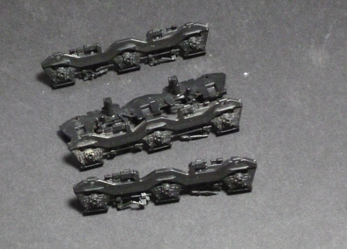 Ho Athearn Diesel locomotive F45 FP45 6 wheel trucks side frames black