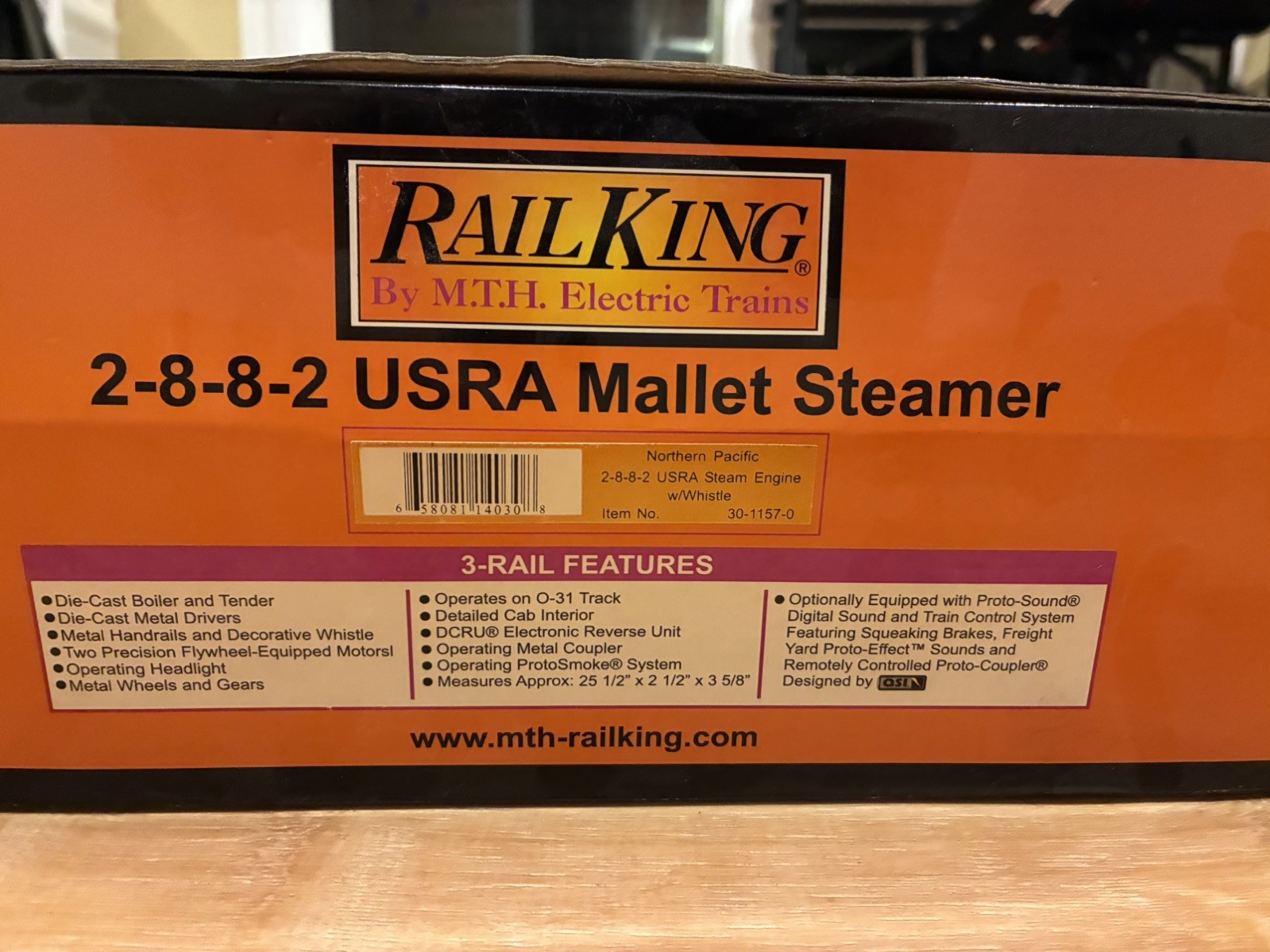 Northern Pacific 2-8-8-2 USRA Mallet Steam Loco NP 4502 MTH O 3 Rail 30-1157-1