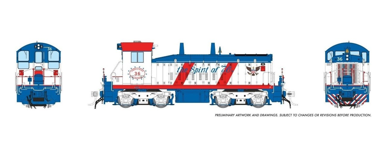 Rapido ~ HO Scale ~ EMD SW9 ~ Cambria & Indiana ~ Bicentennial #36 ~ DCC Sound
