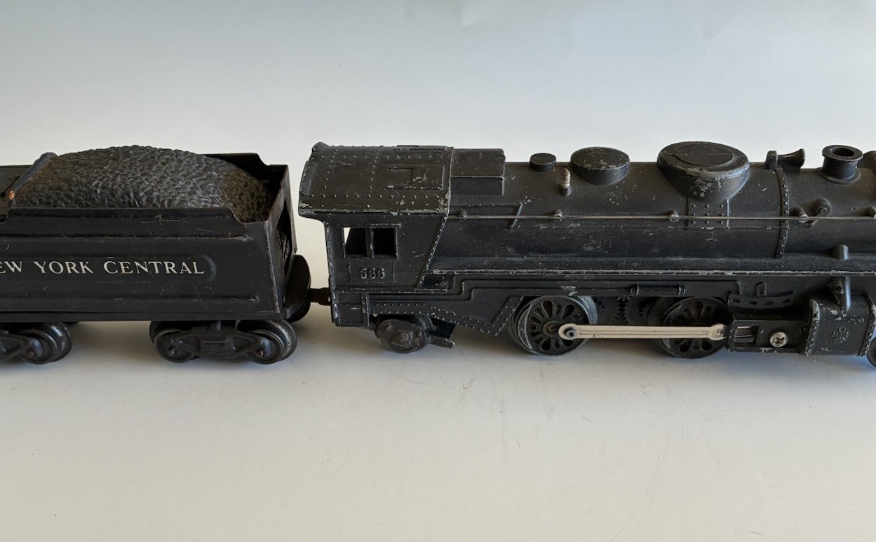 O Marx Die-Cast 666 2-4-2 Steam Locomotive & Tender New York Central – (TESTED)