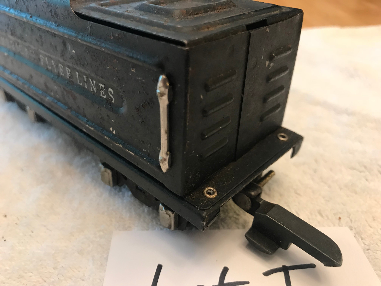 American Flyer Lines O Train 8 Wheel Black Coal Tender w/SILVER accents Lot J
