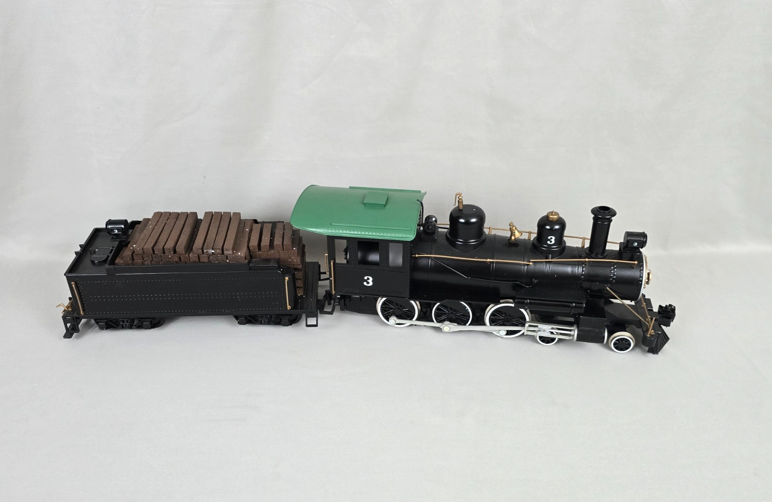 VINTAGE BACHMANN BIG HAULER G SCALE LOCOMOTIVE W/WOOD BURNING TENDER + BOX!
