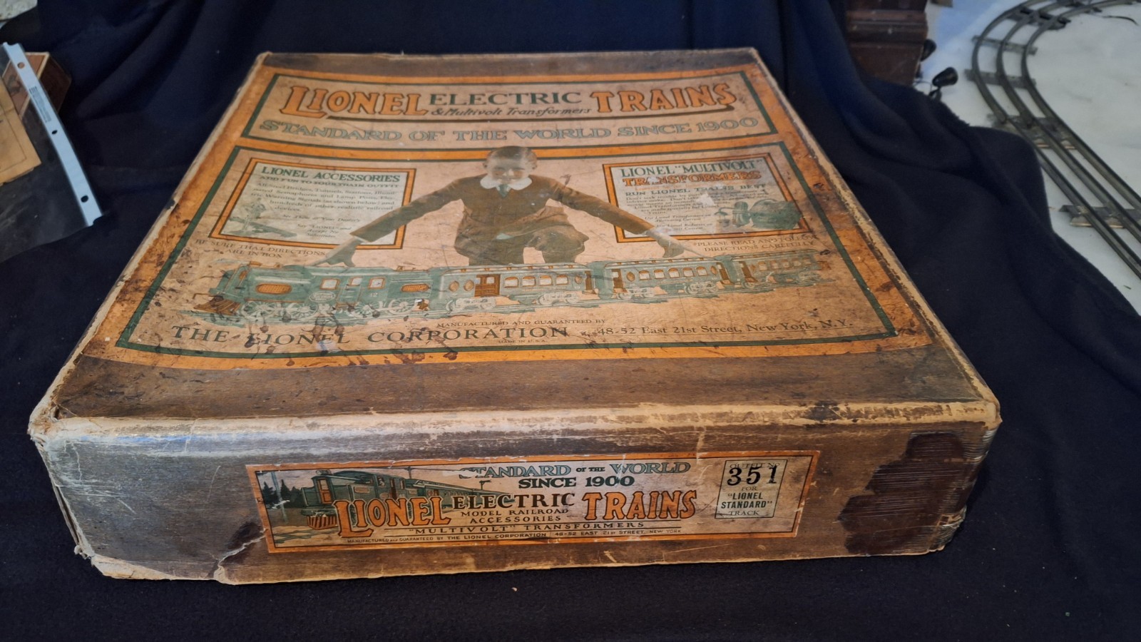 Prewar Lionel Standard Gauge Outfit 351 in OBs 8 Electric 112 114 117 Nice Set