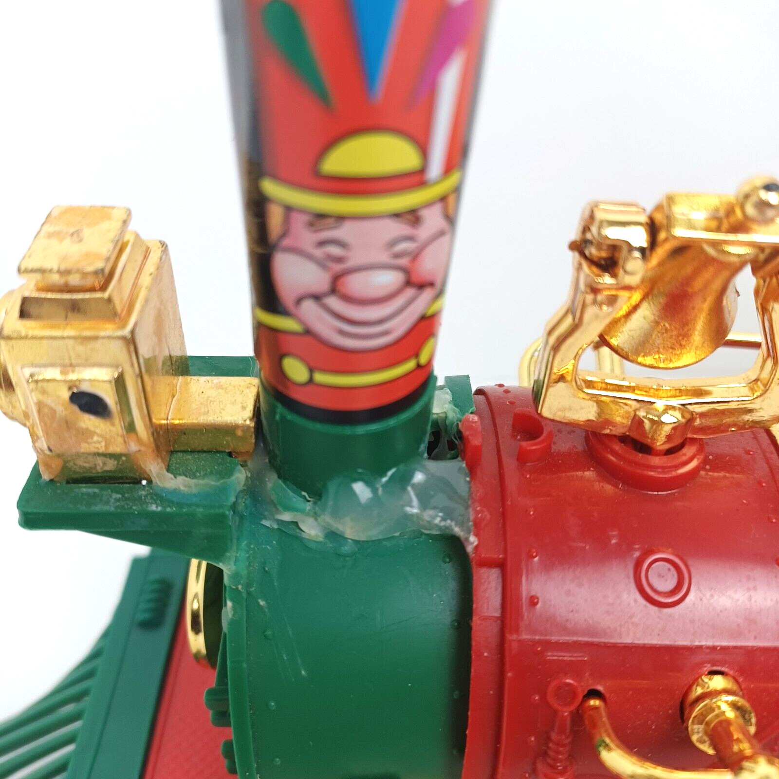 Vtg 1986 New Bright Christmas Special Express Locomotive FOR PARTS 13 1/2″ Long