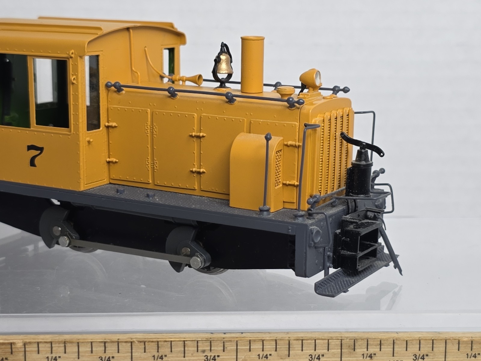 AMS On3 Scale Brass DC/DCC Sound Plymouth Diesel Switcher #7 Runs Well Ex/No Box