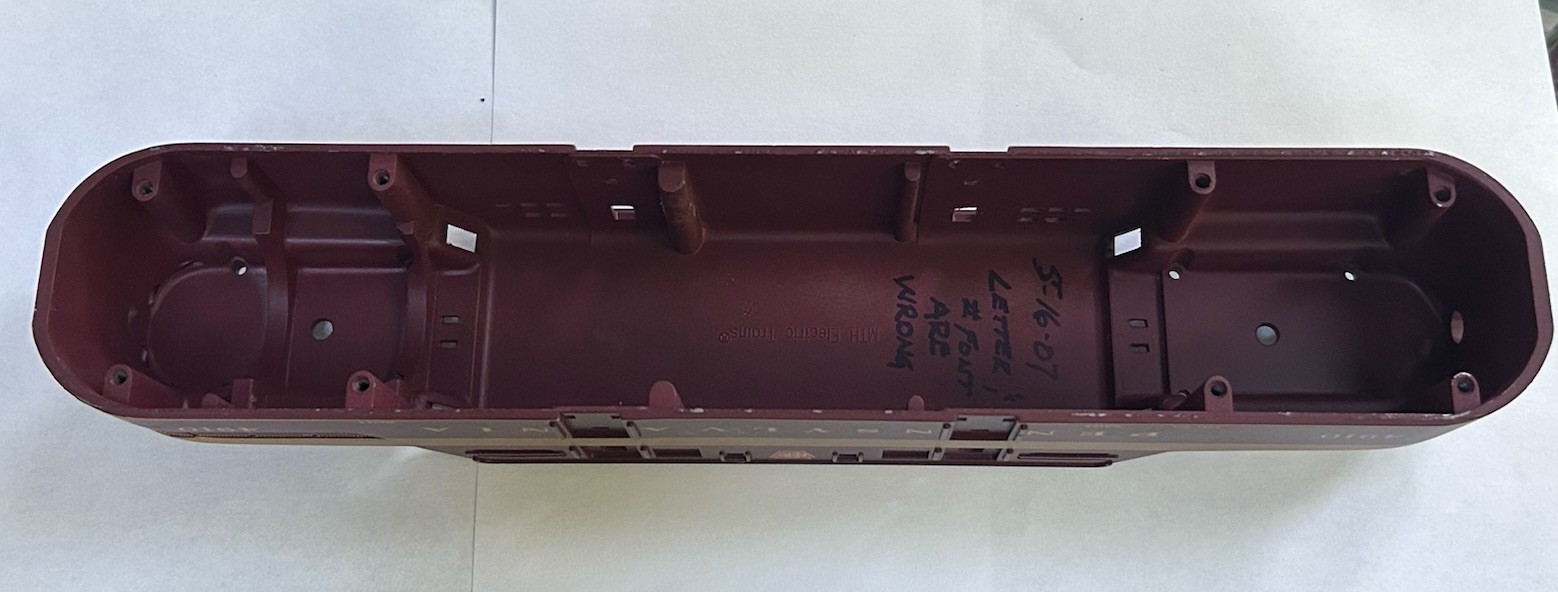 MTH O Scale 4910 GG-1 Shell Pennsylvania Diecast In Tuscan