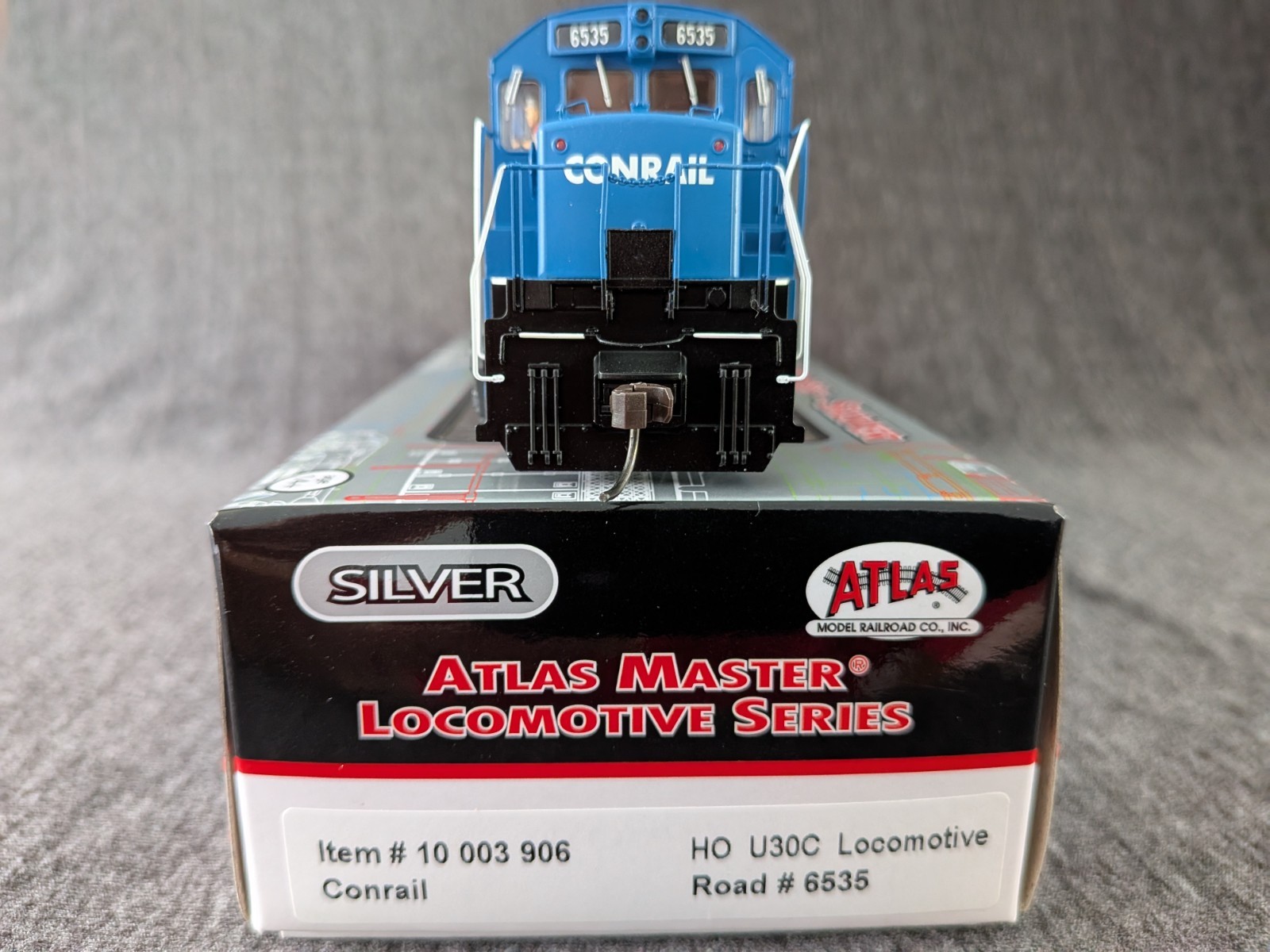 Atlas HO U30C, Conrail #6535, Item #10 003 906, Silver Series DCC Ready.
