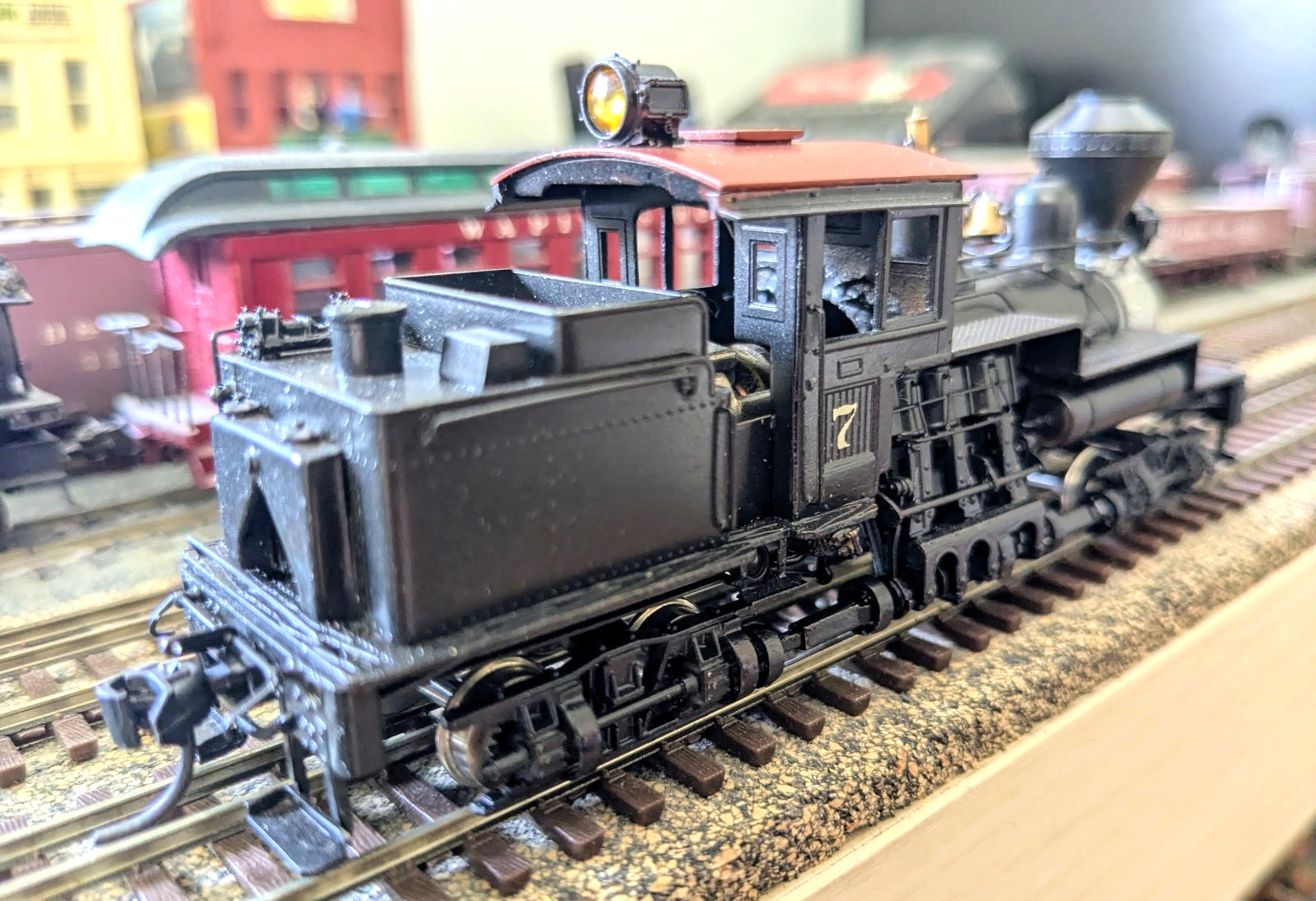 L@@K! BRASS HILLCREST R.R. LIMA 25-TON SHAY PFM UNITED HO *PRO-PAINT *RUNS G@@D!