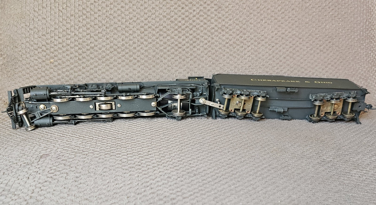 SUNSET MODELS HO C&O 2-10-2 BRASS ENGINE & TENDER in Box
