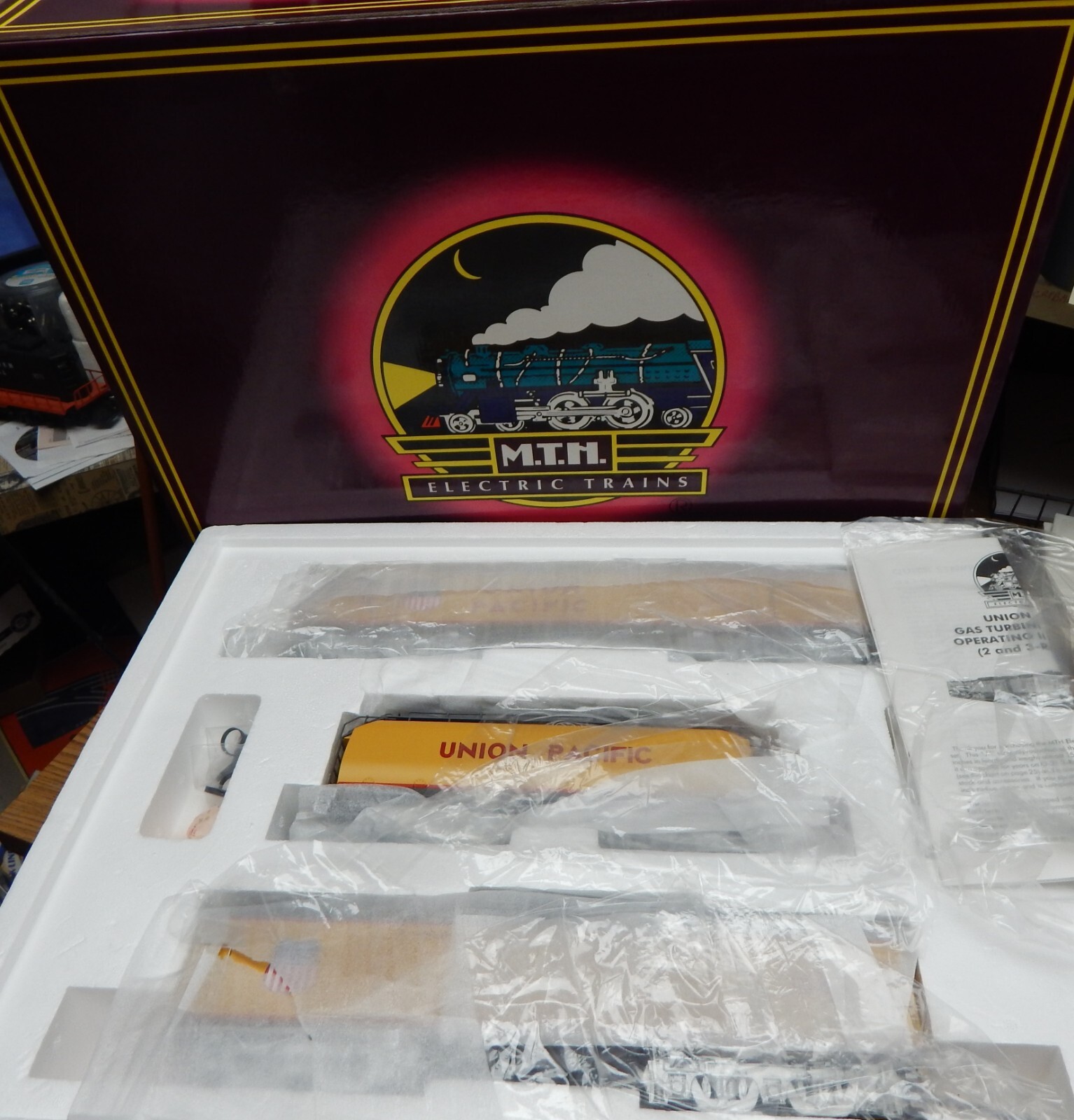 MTH MT-2124LP UNION PACIFIC GAS TURBINE DIESEL ENGINE SET LOOKS NIB O GAUGE LQQK
