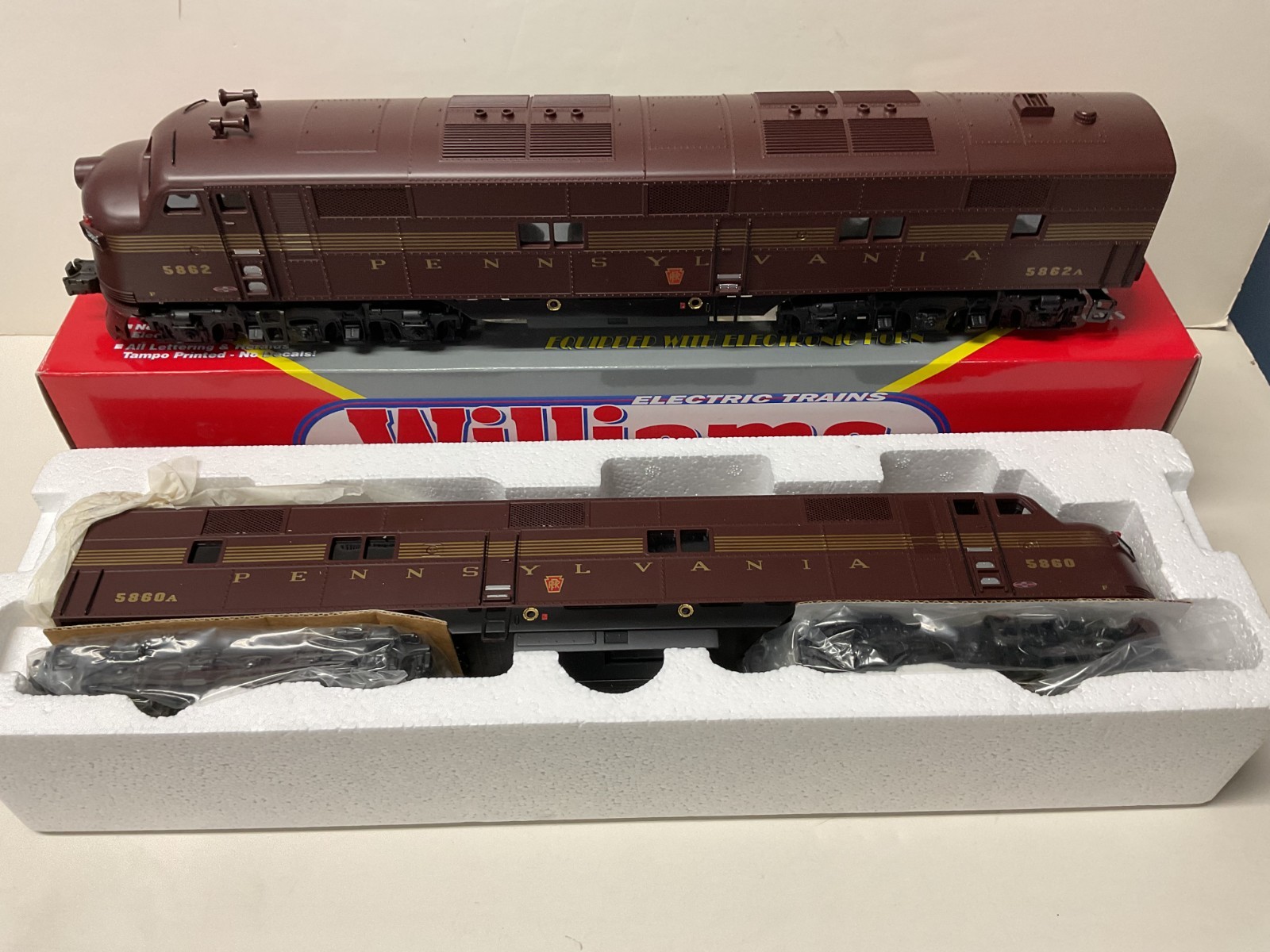 WILLIAMS 3 Rail O-Scale/Gauge #E71008 Diesel & Dummy E7 Pennsylvania PRR w/BOX